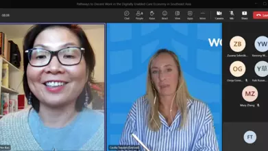 pathways to decent work in the digitally enabled care economy in southeast asia